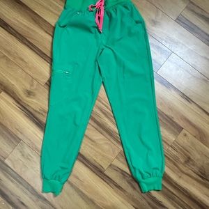 Figs safety green zamora joggers